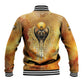 Ra Egyptian Baseball Jacket Sun God Eye of Ra Fiery Wings Eternal Source Golden Light