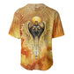 Ra Egyptian Baseball Jersey Sun God Eye of Ra Fiery Wings Eternal Source Golden Light