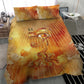 Ra Egyptian Bedding Set Sun God Eye of Ra Fiery Wings Eternal Source Golden Light