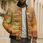 Ra Egyptian Bomber Puffer Jacket Sun God Eye of Ra Fiery Wings Eternal Source Golden Light