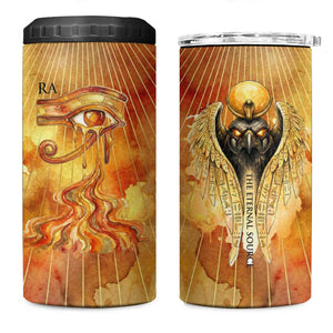 Ra Egyptian 4 in 1 Can Cooler Tumbler Sun God Eye of Ra Fiery Wings Eternal Source Golden Light
