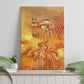 Ra Egyptian Canvas Wall Art Sun God Eye of Ra Fiery Wings Eternal Source Golden Light
