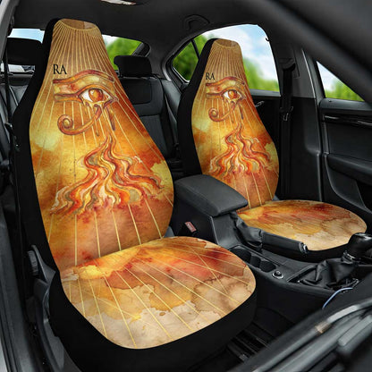 Ra Egyptian Car Seat Cover Sun God Eye of Ra Fiery Wings Eternal Source Golden Light
