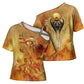 Ra Egyptian Cross Shoulder Shirt Sun God Eye of Ra Fiery Wings Eternal Source Golden Light