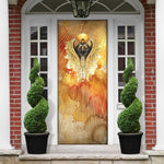 Ra Egyptian Door Cover Sun God Eye of Ra Fiery Wings Eternal Source Golden Light