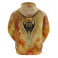 Ra Egyptian Hoodie Sun God Eye of Ra Fiery Wings Eternal Source Golden Light