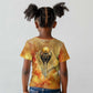 Ra Egyptian Kid T shirt Sun God Eye of Ra Fiery Wings Eternal Source Golden Light
