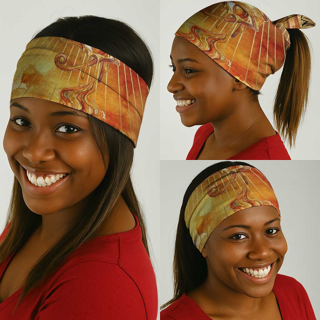 Ra Egyptian Neck Gaiter Sun God Eye of Ra Fiery Wings Eternal Source Golden Light