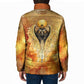 Ra Egyptian Padded Jacket Sun God Eye of Ra Fiery Wings Eternal Source Golden Light