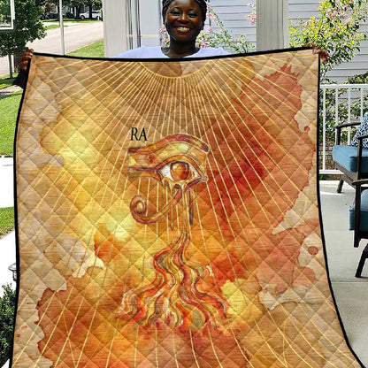Ra Egyptian Quilt Sun God Eye of Ra Fiery Wings Eternal Source Golden Light