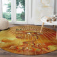 Ra Egyptian Round Carpet Sun God Eye of Ra Fiery Wings Eternal Source Golden Light