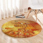 Ra Egyptian Round Carpet Sun God Eye of Ra Fiery Wings Eternal Source Golden Light