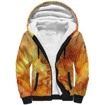 Ra Egyptian Sherpa Hoodie Sun God Eye of Ra Fiery Wings Eternal Source Golden Light