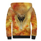 Ra Egyptian Sherpa Hoodie Sun God Eye of Ra Fiery Wings Eternal Source Golden Light