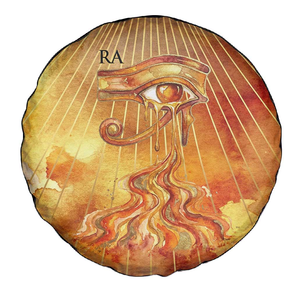 Ra Egyptian Spare Tire Cover Sun God Eye of Ra Fiery Wings Eternal Source Golden Light