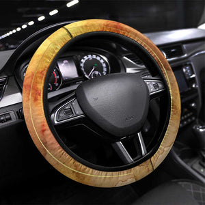 Ra Egyptian Steering Wheel Cover Sun God Eye of Ra Fiery Wings Eternal Source Golden Light