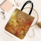 Ra Egyptian Tote Bag Sun God Eye of Ra Fiery Wings Eternal Source Golden Light