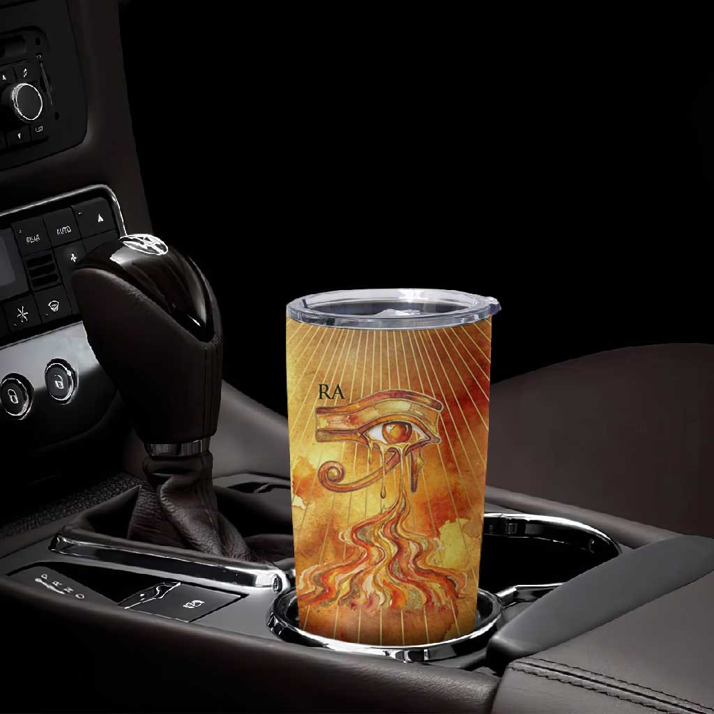 Ra Egyptian Tumbler Cup Sun God Eye of Ra Fiery Wings Eternal Source Golden Light