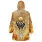 Ra Egyptian Wearable Blanket Hoodie Sun God Eye of Ra Fiery Wings Eternal Source Golden Light