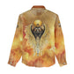 Ra Egyptian Women Casual Shirt Sun God Eye of Ra Fiery Wings Eternal Source Golden Light