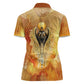 Ra Egyptian Women Polo Shirt Sun God Eye of Ra Fiery Wings Eternal Source Golden Light