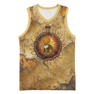 Ra Egyptian Basketball Jersey Sun God Solar Disk Serpent Slayer Ancient Egyptian Boat of the Underworld