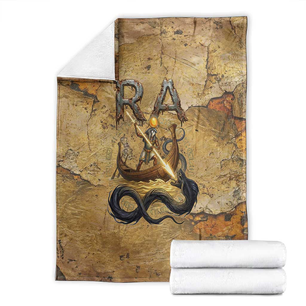 Ra Egyptian Blanket Sun God Solar Disk Serpent Slayer Ancient Egyptian Boat of the Underworld