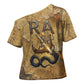 Ra Egyptian Cross Shoulder Shirt Sun God Solar Disk Serpent Slayer Ancient Egyptian Boat of the Underworld