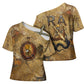Ra Egyptian Cross Shoulder Shirt Sun God Solar Disk Serpent Slayer Ancient Egyptian Boat of the Underworld