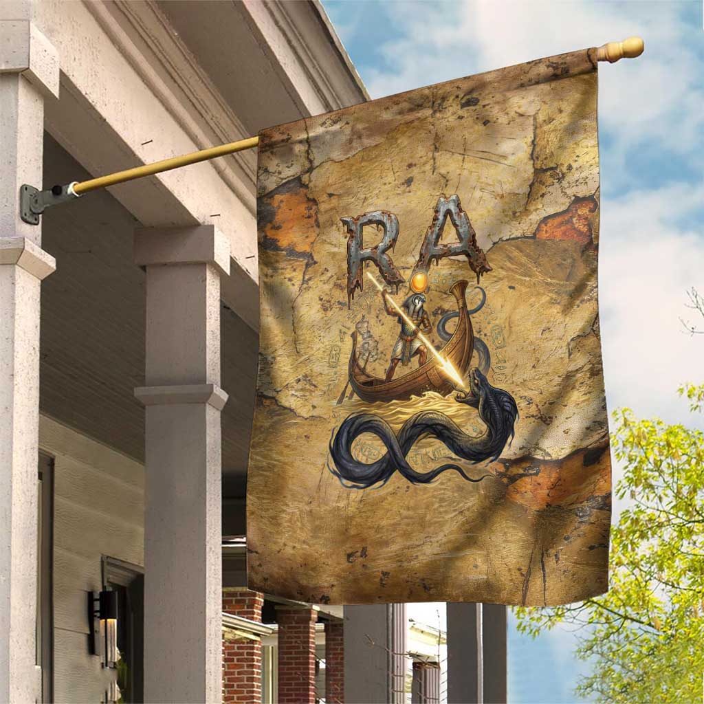 Ra Egyptian Garden Flag Sun God Solar Disk Serpent Slayer Ancient ...