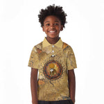 Ra Egyptian Kid Polo Shirt Sun God Solar Disk Serpent Slayer Ancient Egyptian Boat of the Underworld