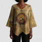 Ra Egyptian Kimono Sleeve Blouse Sun God Solar Disk Serpent Slayer Ancient Egyptian Boat of the Underworld