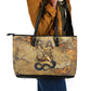 Ra Egyptian Leather Tote Bag Sun God Solar Disk Serpent Slayer Ancient Egyptian Boat of the Underworld