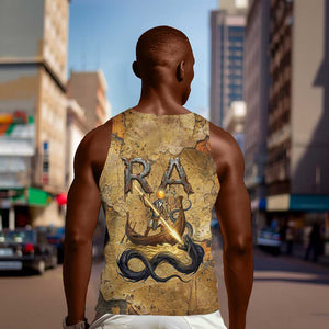 Ra Egyptian Men Tank Top Sun God Solar Disk Serpent Slayer Ancient Egyptian Boat of the Underworld