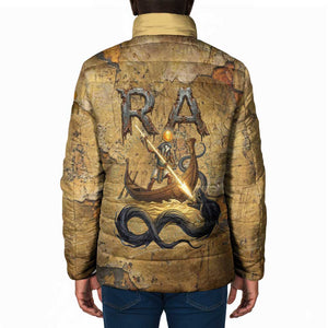 Ra Egyptian Padded Jacket Sun God Solar Disk Serpent Slayer Ancient Egyptian Boat of the Underworld