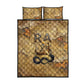 Ra Egyptian Quilt Bed Set Sun God Solar Disk Serpent Slayer Ancient Egyptian Boat of the Underworld