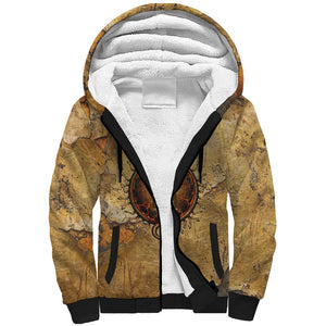 Ra Egyptian Sherpa Hoodie Sun God Solar Disk Serpent Slayer Ancient Egyptian Boat of the Underworld