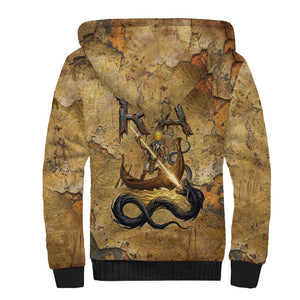 Ra Egyptian Sherpa Hoodie Sun God Solar Disk Serpent Slayer Ancient Egyptian Boat of the Underworld