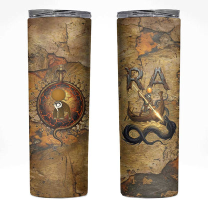 Ra Egyptian Skinny Tumbler Sun God Solar Disk Serpent Slayer Ancient Egyptian Boat of the Underworld