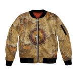 Ra Egyptian Sleeve Zip Bomber Jacket Sun God Solar Disk Serpent Slayer Ancient Egyptian Boat of the Underworld