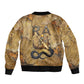 Ra Egyptian Sleeve Zip Bomber Jacket Sun God Solar Disk Serpent Slayer Ancient Egyptian Boat of the Underworld