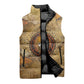 Ra Egyptian Sleeveless Puffer Jacket Sun God Solar Disk Serpent Slayer Ancient Egyptian Boat of the Underworld