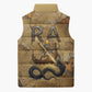 Ra Egyptian Sleeveless Puffer Jacket Sun God Solar Disk Serpent Slayer Ancient Egyptian Boat of the Underworld