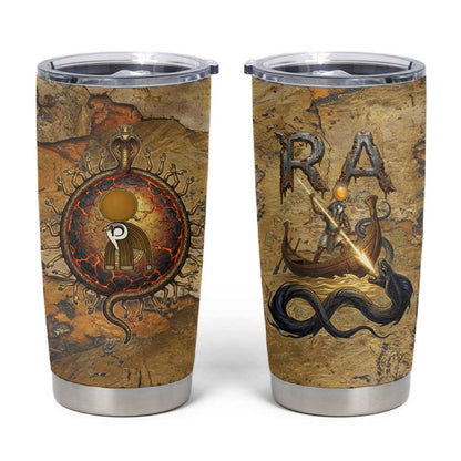 Ra Egyptian Tumbler Cup Sun God Solar Disk Serpent Slayer Ancient Egyptian Boat of the Underworld