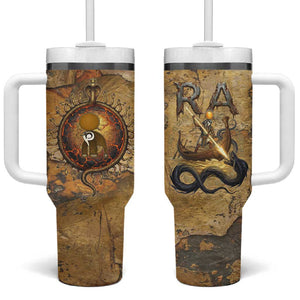 Ra Egyptian Tumbler With Handle Sun God Solar Disk Serpent Slayer Ancient Egyptian Boat of the Underworld