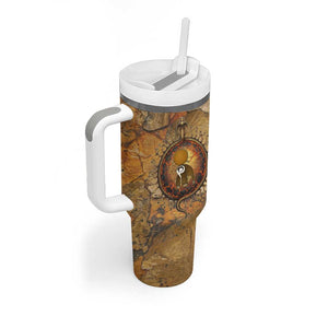 Ra Egyptian Tumbler With Handle Sun God Solar Disk Serpent Slayer Ancient Egyptian Boat of the Underworld