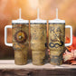 Ra Egyptian Tumbler With Handle Sun God Solar Disk Serpent Slayer Ancient Egyptian Boat of the Underworld