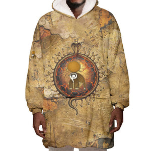 Ra Egyptian Wearable Blanket Hoodie Sun God Solar Disk Serpent Slayer Ancient Egyptian Boat of the Underworld