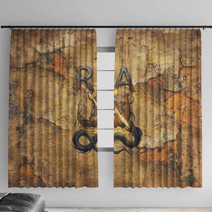 Ra Egyptian Window Curtain Sun God Solar Disk Serpent Slayer Ancient Egyptian Boat of the Underworld