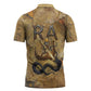 Ra Egyptian Zipper Polo Shirt Sun God Solar Disk Serpent Slayer Ancient Egyptian Boat of the Underworld